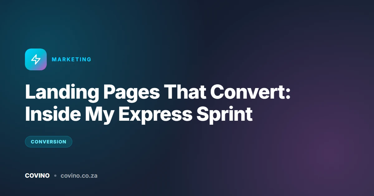 Landing Pages That Convert: Inside My Express Sprint Process
