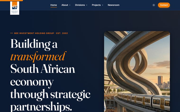 SPG Strategic Partners Group corporate website mockup